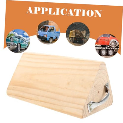 Ciieeo Wooden Wheel Chocks for RVs and Trucks 2-Piece Set Non-Slip Tire Stabilizers for Travel Trailers and Motorcycles Heavy-Duty Vehicle Accessories