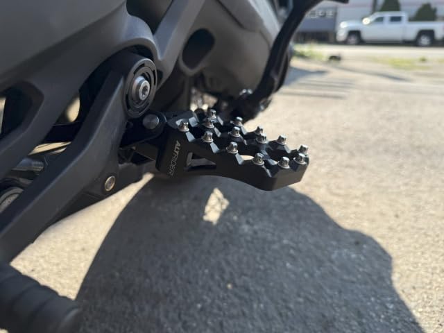 AltRider Adventure X Foot Pegs Compatible With BMW R 1200/1250 / 1300 GS/GSA - Heavy Duty Design - Boot Friendly, High Traction Cleats for Stability & Grip - Adjustable Camber & Height - Black - color: Black, size: Adventure X (56mm x 95mm)