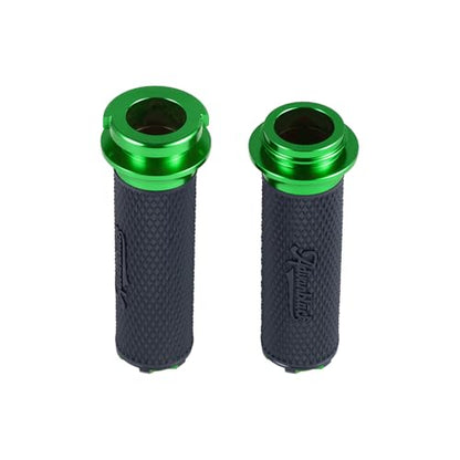 Advanblack AXION Performance Grips, Electronic Throttle Control Grips Compatible with Harley Touring Road Glide Street Glide, Softail - color: Green