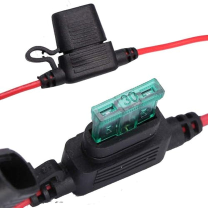 12 AWG Inline Fuse Holder 12V Upgraded 12 AWG Waterproof Fuse Holder with Standard Car Fuses 2A 3A 5A 7.5A 10A 15A 20A 25A 30A in Line Fuses Holders 12v for Marine Car Holders Mini 30 AMP 5 PCS