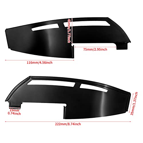 Motorcycle Driver Floorboard Heel Guard Fit For Harley Softail 86-17 Touring FLD 2012-2016 Touring Electra Glide Road Glide Road King Street Glide Black - color: Black