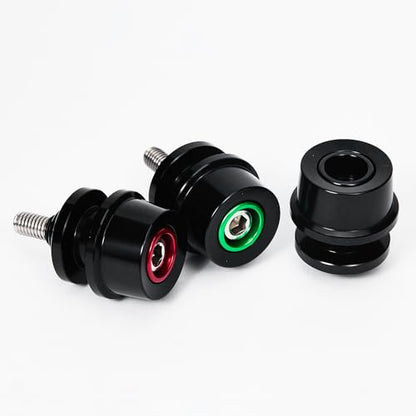 M6 Paddocks Swing Arm Spools For YZF R1 R3 R6 R7 R9 R25 R125 MT-03 MT-09 RS660 Tuareg 660 RSV4 RS 457 Shiver 750 Monster 695 696 950 821 796 937 Motorcycle Swingarm Spools Slider Stand Screw (Black) - color: Black