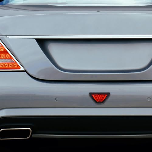 Car Rear Bumper LED Triangle Tail Brake Light Set with Flashing Warning for Universal Vehicles, Red Safety Lamp Suitable for Anti-collision and Rear Traffic Alert