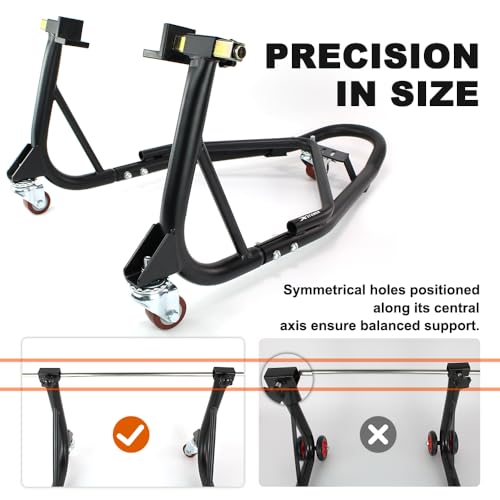 Xitomer Mobile Paddock Motorcycle Stand Dolly, Universal Motorcycle Lift, Adjustable Motorcycle Stand Lift Motorcycle Wheel Stand
