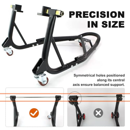 Xitomer Mobile Paddock Motorcycle Stand Dolly, Universal Motorcycle Lift, Adjustable Motorcycle Stand Lift Motorcycle Wheel Stand