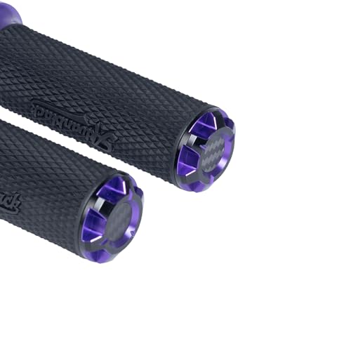 Advanblack AXION Performance Grips, Electronic Throttle Control Grips Compatible with Harley Touring Road Glide Street Glide, Softail - color: Purple