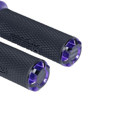 Advanblack AXION Performance Grips, Electronic Throttle Control Grips Compatible with Harley Touring Road Glide Street Glide, Softail - color: Purple