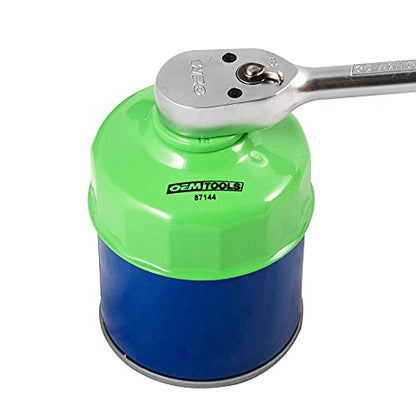 OEMTOOLS 74mm 14 Flute Oil Filter Wrench, Green, Blend - style: 74 mm 14 Flute