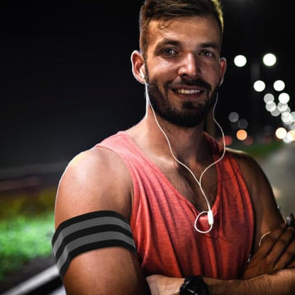 Homoyoyo 6pcs High Visibility Reflective Wrist Bands Safety Straps for Outdoor Sports and Cycling, Elastic Polyester Material Protects Wrist Joints, Lightweight Comfortable Design