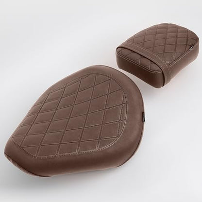 Touring Soft Leather Front Driver Seat Cushion Pad Rear Passenger Pillion Seat fit for Ho-nda Rebel CMX 300 CMX 500 2017 2018 2019 2020 2021 2022 2023 2024 (1 Set-Brown) - color: 1 Set-Brown