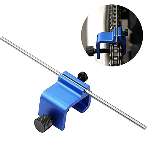 US Motorcycle Chain Alignment Tool Aluminium Alloy Sprocket Chain Adjusting Tool Universal Quick Accurate Motorbike Chain Alignment Tool Repair Accessories Tool for Motorcycles ATVs(Blue)