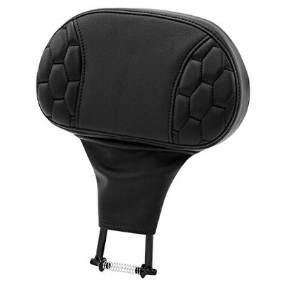 Rider Sissy Bar, SLMOTO Honeycomb Designed Driver Rider Backrest Pad Fit for Harley Road King CVO Street Glide 2014-2023 - color: Black Rider Backrest1