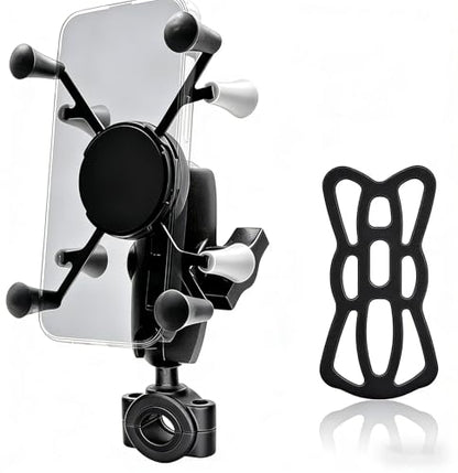 Strg Phone Mount with Rail Base for Rails 0.75'' to 0.9'' in Diameter, Universal Handlebar & Rail Phone Mount for Motorcycles, Bikes, Kayaks & Bars - size: for Rails 0.75'' to 0.9'' in Diameter