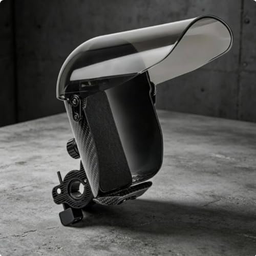 predolo Motorcycle Phone Holder Rainproof Weather-Resistant Phone Direction Guide Holder Shockproof Rain Cover Bike Mount for Navigation, Black, Abs Handlebar - color: Black, style: Abs Handlebar