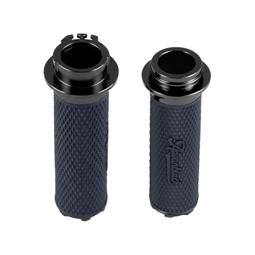 Advanblack AXION Performance Grips, Cable Throttle Hand Grips Compatible with Harley Touring Road Glide Street Glide, Softail - color: Black