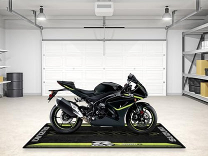Garage Mat for Motorsport GSX R1000R 2023 Motorcycle Model, Parking mat, Pit Mat, Washable Non-Slip Garage and Showroom Floor Carpet (Size 1: 86.6 x 39.4/220 x 100 cm) - size: 3'3" x 7'3"
