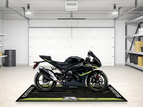 MPM Motorcycle Mat for GSX-R1000R 2023 – Washable Non-Slip Oil & Water Resistant Parking Pit Mat for Garage, Showroom, Workshop Use | Size 2: 102 x 47/260 x 120 cm - size: 3'11" x 8'6" (Rectangular)