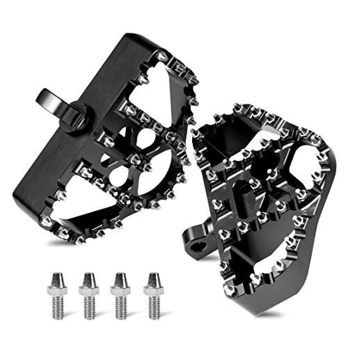 MX 360° Roating Chopper Bobber Style Driver Passenger Front Rear Footrest Mini Floorboards Foot Pegs for Harley Touring Road King Sportster 883 Dyna Softail Road Glide Street Glide Street Bob Fat Boy - color: Wide Footpegs Fit for Harley