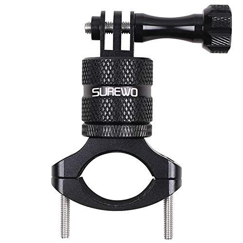 Bike Mount for Action Cameras, Aluminum Handlebar Mount Compatible with GoPro Hero 13/12/11/10/9/8/7/6/5 Black, GoPro Max, DJI Osmo Action 5/4/3/2, Crosstour and More
