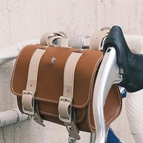 Widely Usage Front Fork Motorcycle Bag - PU Leather Cycling Storage Pouch Carrier, Utility Pack | Riding Accessory For Bike Travel Tools Phone Wallet Waterproof Style Outdoor Usage Utility