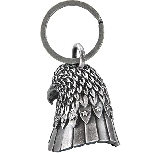 Dream Apparel Motorcycle Bell Guardian Angel Drive Away Gremlin, Biker Bell for Men Women Rider Riding, Good Luck Gift - color: Eagle Head