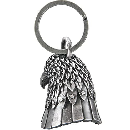 Dream Apparel Motorcycle Bell Guardian Angel Drive Away Gremlin, Biker Bell for Men Women Rider Riding, Good Luck Gift - color: Eagle Head