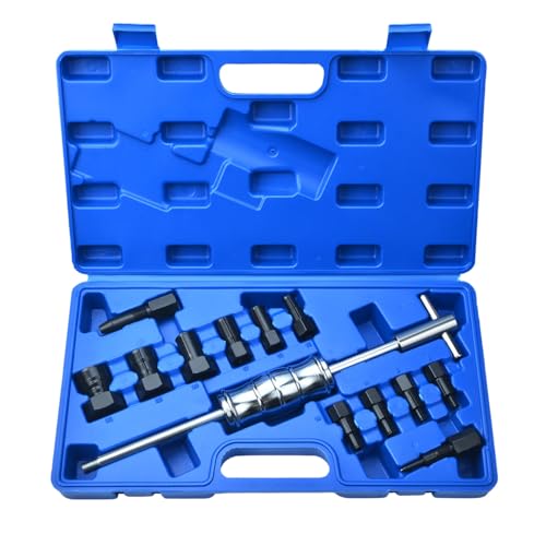LainKeen 13pcs Blind Hole Collet Bearing Puller Set, Internal Bearing Extractor Puller Kit Slide Hammer Bearing Puller Set with Expandable Collets 8-32MM Insert Bearing Remover Set Tool - size: 13PC 2X(8+10mm)