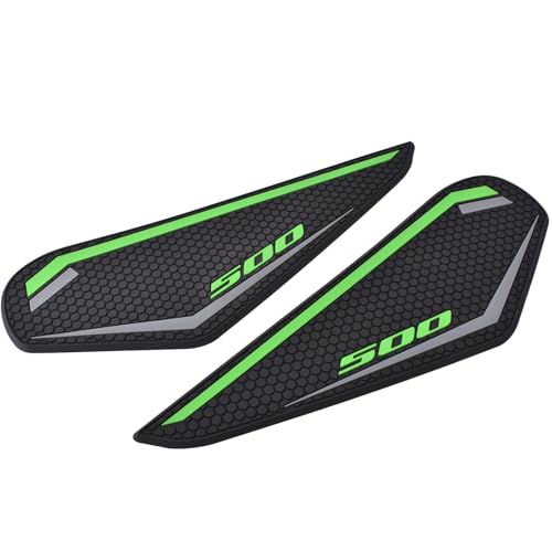 Motorcycle Side Fuel Tank pad Traction Pad Gas Knee Grip Protective Sticker Tankpad Protector fit for Ka&wa&sa&ki NINJA500/Z500 NINJA 500/Z 500 2024 2025 (Green)