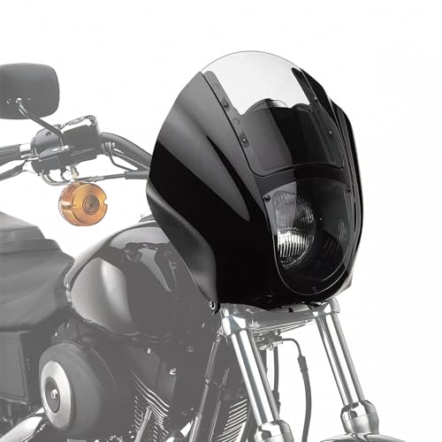 Windshield Fairing, SLMOTO Black Clear Quarter Fairing Windshield for Harley Sportster 88-Up XLH883 Low XL1200L, Dyna 95-05 Super Glide Custom EFI FXDCI Low Rider FXDL EFI FXDLI - color: Clear Windshield Fairing