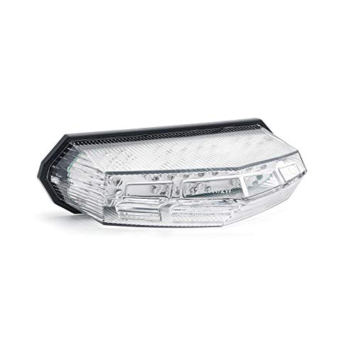 Universal Clear Integrated Motorcycle 25 LED Tail Light With Turn Signal Function For Dirt Bike Buggy Chooper Cruiser ATV(clear) - color: clear