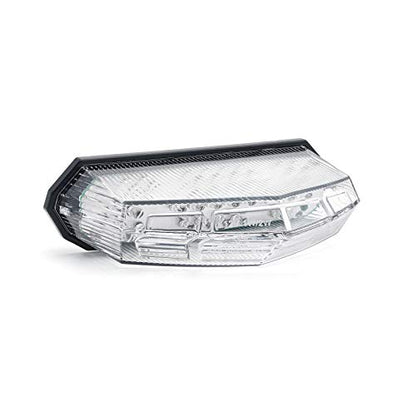 Universal Clear Integrated Motorcycle 25 LED Tail Light With Turn Signal Function For Dirt Bike Buggy Chooper Cruiser ATV(clear) - color: clear