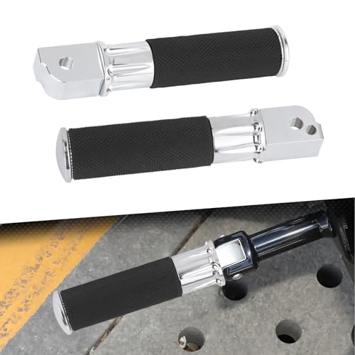 Motorcycle Passenger Foot Pegs Rear Footrest Fit for Softail Breakout 114 FXBR Deluxe FLFB Low Rider FXLR Street Bob FXBB FXDR LiveWire (Chrome) - color: Chrome