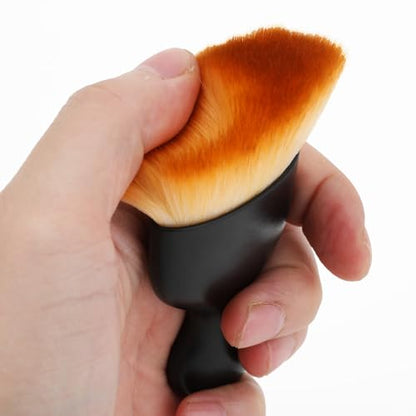 Car Detailing Brush, Soft Bristle Cleaning Brush, Scratch-Free Auto Duster Tool for Dashboard, Air Vents, Leather & Interior Cleaning (Black&Brown with Cap) - color: Black&brown With Cap