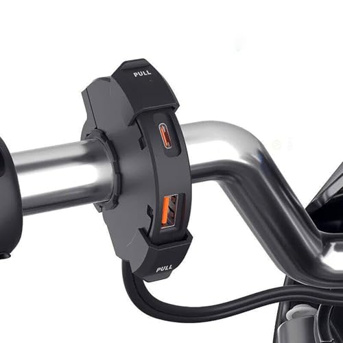 Motorcycle USB Charger for Yamaha Super Tenere 2013-2024, Dual Motorcycle Handlebar Socket, Dual Outer Port Waterproof SAE to USB Handlebar Charge for Phone, GPS