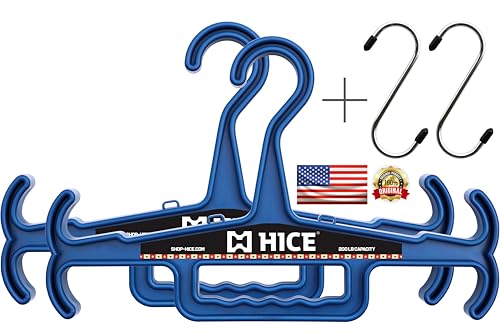 HICE - Titan Vest Hanger | Original Heavy Duty Plate Carrier & Body Armor Hanger | 200 lb Load Capacity | Durable High Impact Resin | for Police, Military, Scuba & Tactical Gear (Navy Blue, Set of 2) - color: Navy Blue, size: Set of 2