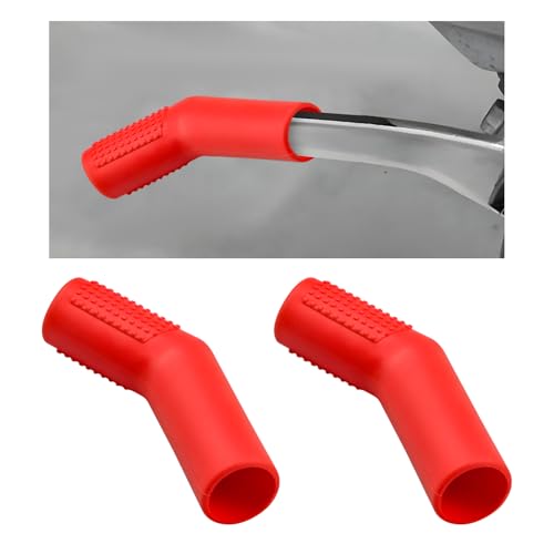 DXNQ 2PCS Motorcycle Rubber Gear Shift Lever Shoe Protector, Universal Anti Slip Motorcycle Gear Shift Lever Cover, Heat-Resistant Bicycle shifters Cover Protector Pedal for Street Dirt ATVs (Red) - color: Red