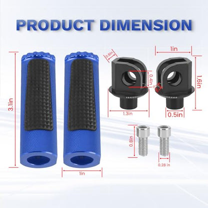 Motorcycle Footpegs Front Passenger Foot Pegs Replacement for Honda CB125R CB300R CB1000R CB650F CBF600 CBF100 CBR600F CBR250R CB650R CBR600 CBR100 CBR900 Foot Rests Pedal(titanium) - color: titanium