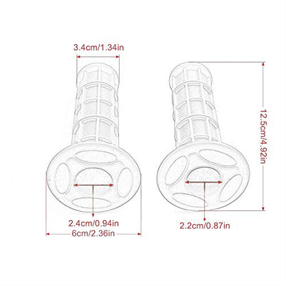 Worldmotop Motorcycle Handlebar Grips Non-Slip Soft Rubber Grips Handlebar with 7/8" 22mm 24mm Replacement for All Off Road ATV Dirt Bike, Bike Handle Grips(red)