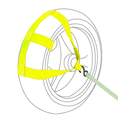 MOTO4U Universal Motorcycle Rear Wheel Tie down Strap in Yellow - color: yellow