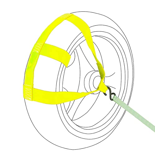 MOTO4U Universal Motorcycle Rear Wheel Tie down Strap in Yellow - color: yellow
