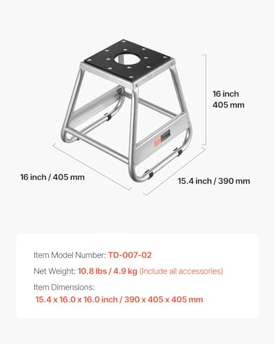 VEVOR Dirt Bike Stand, 1100 lbs Load Capacity Dirtbike Pit Stand, Universal Non-Slip Off-Road Steel Heavy Duty Dirtbike Maintenance Lift, Moto Box Stand for Motorcycle & Powersports Maintainence