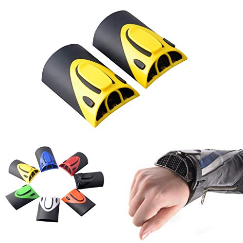 Goldfire Cooling Arm Sleeves 1 Pair Motorcycle Cooling System Jacket Sleeve Vent for Riding Warm Weather Accessories - color: Yellow
