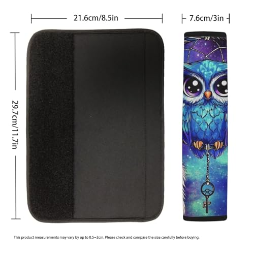 GIFTPUZZ Owl 2 Pack Soft Auto Seat Belt Cover Universal Bag Backpack Shoulder Straps Covers Seatbelt Shoulder Pad for Most Auto SUV Van Sedan - color: Owl