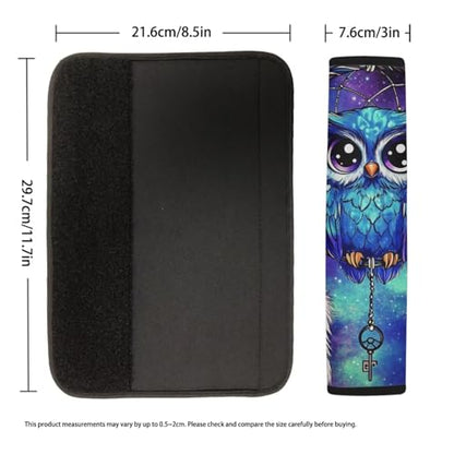 GIFTPUZZ Owl 2 Pack Soft Auto Seat Belt Cover Universal Bag Backpack Shoulder Straps Covers Seatbelt Shoulder Pad for Most Auto SUV Van Sedan - color: Owl