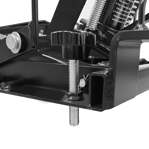 Hydraulic Motorcycle Lift Jack 1500 LBS Capacity Portable ATV Scissor Lift Table with 4 Universal Casters Foot-Operated Hoist Stand for Motorcycles ATV UTV Powersports Black