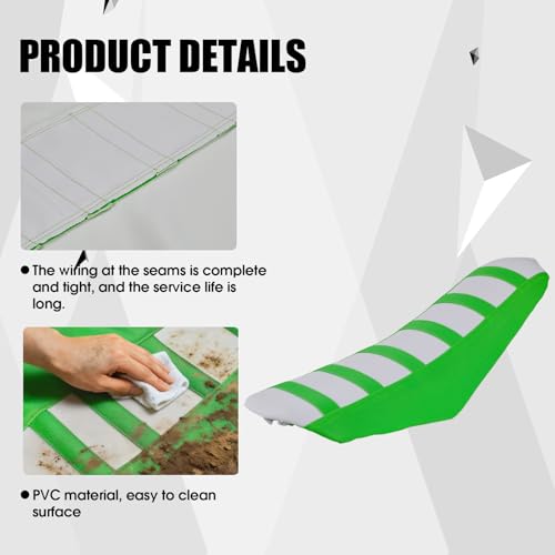 Dirt Bike Seat Cover Motorcycle Gripper Cushion Cover Universal for KLX KX KXF All Most Dirt Pit Bikes Enduro Green - color: Green