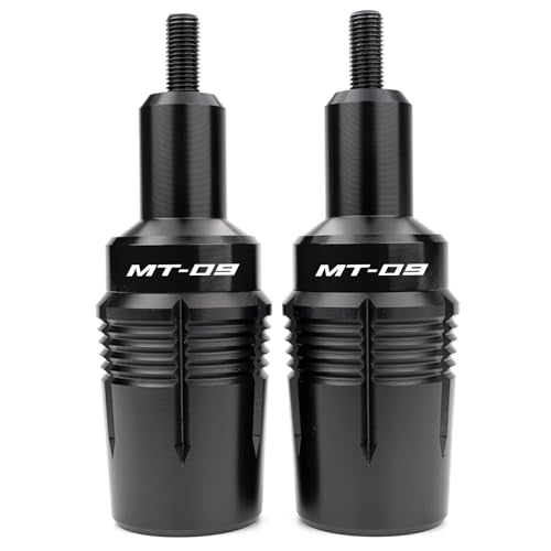 CNC Motorcycle Frame Sliders Crash Protector Pad Falling Protection Compatible With MT09 2025 2024 MT-09 2023 MT09 SP 2021 TRACER 9 GT FZ09 (Black) - color: Black