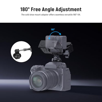 NEEWER Action Camera Cold Shoe Mount Adapter Compatible with GoPro Accessories Go Pro DJI Insta360 AKASO, Metal 1/4" Thread Hot Shoe Mount for Mini Tripod Selfie Stick, 180° Tilt, GP-63 - style: GP-63