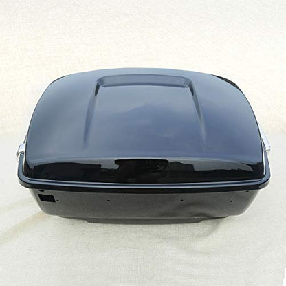 SLMOTO King Tour Trunk Backrest, Pad Wrap Backrest Luggage Rack Top Rail Fit for Harley Road King Road Glide Street Glide FLHXSE and CVO FLHR FLHRC FLHRSE FLHT FLHX 2014-2025 - color: AStyle #11