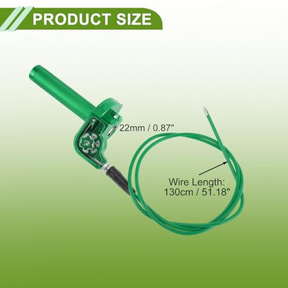 22mm Throttle Grip with 120cm Red Throttle Cable 1 Pair of Checkered Red Handle Grips Screw Accessories Aluminum Alloy Motorcycle Throttle Grip Green